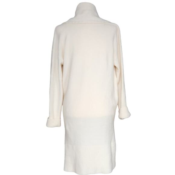 Anthropologie Sonoran Sweater Dress in Ivory | Women Size L | Cowl Neck - Picture 7 of 9